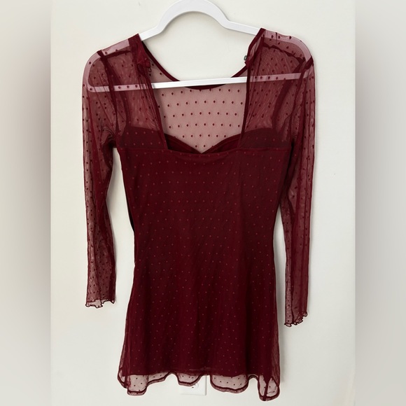 Hollister Small maroon netted dress - Picture 2 of 2